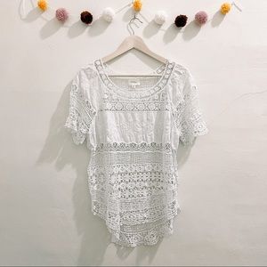 Anthropologie Deletta Crocheted Top Sz M